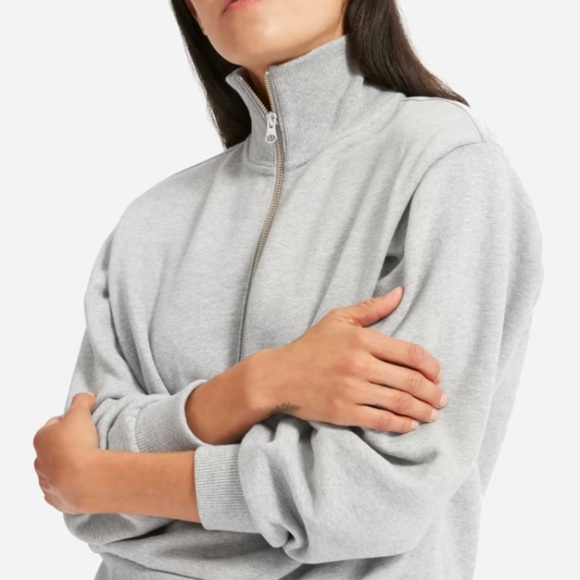 Everlane Heather Gray Zip-Up xxs - Picture 6 of 6